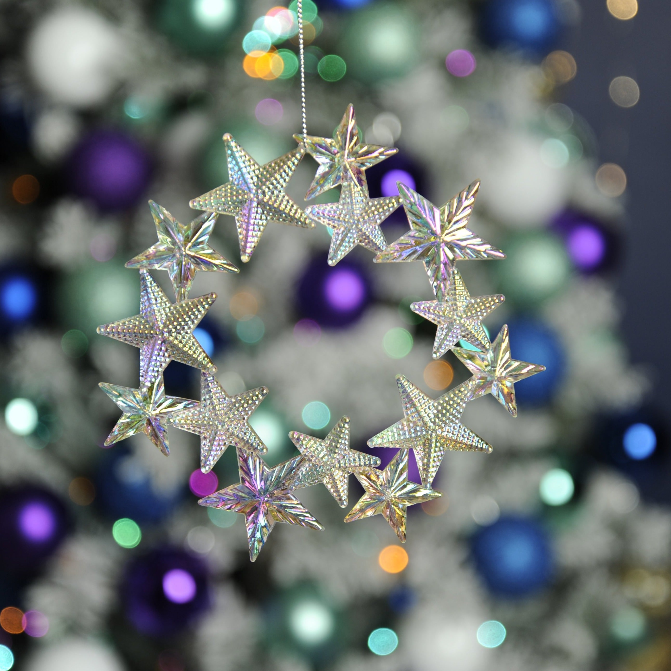 Iridescent Star Wreath | Cornwall Garden Shop | UK