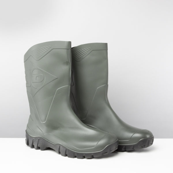 Dunlop Dee Unisex Half Length Wellington Boots Green - Size 11