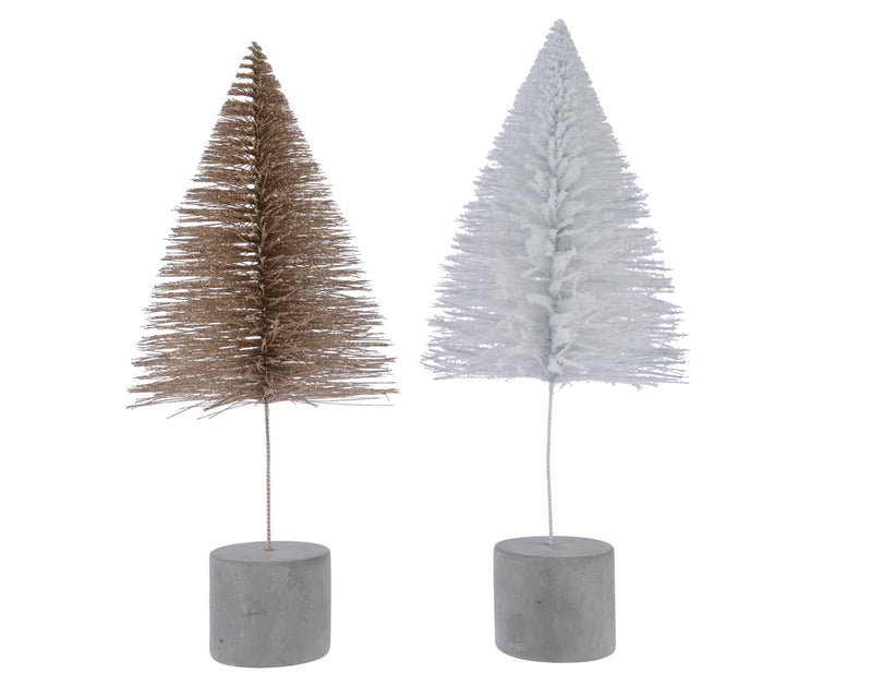 Metal Tree W Concrete Foot 2Cl