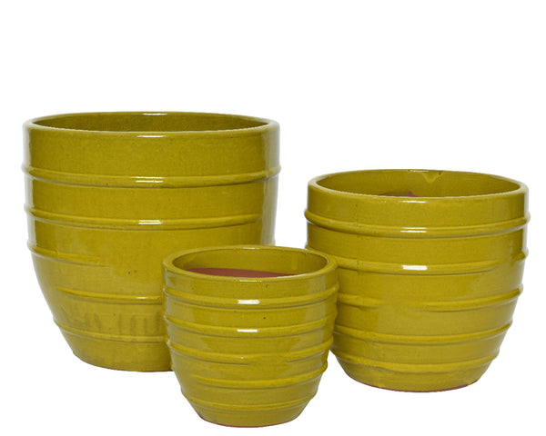 Dante Planter Terracotta Round Stripe Outdoor