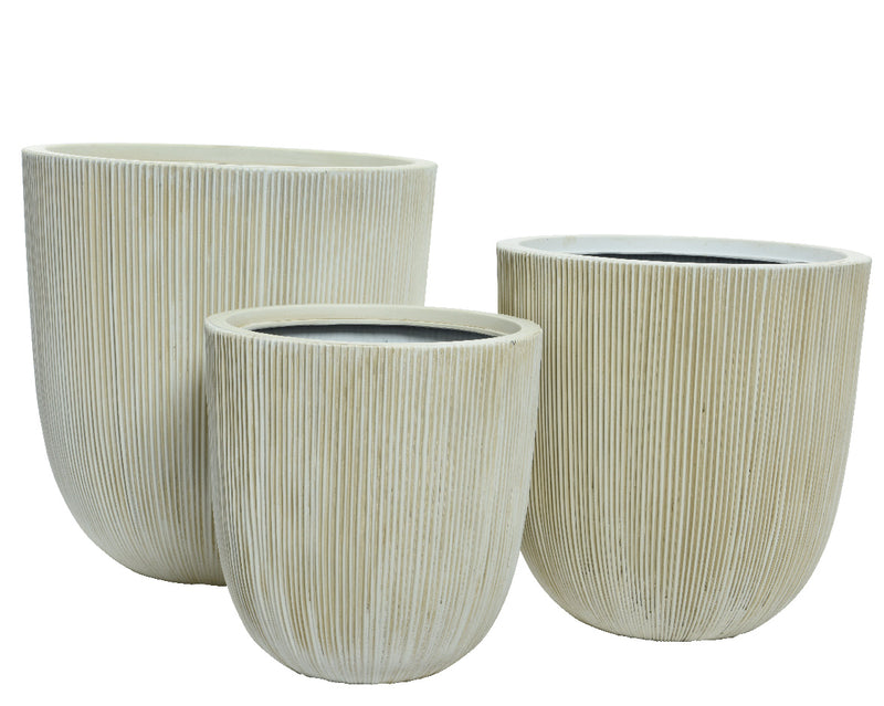 Lennox Planter Plastic White - Medium