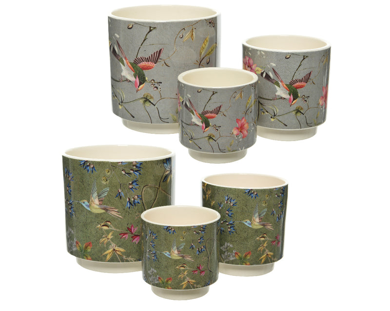 Planter Dolomite W Birds