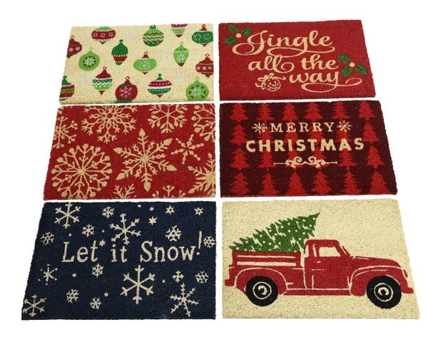 Doormat Coir Xmas Assorted