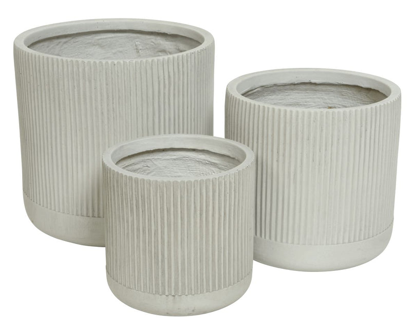 Logan Planter Fibre Clay White S