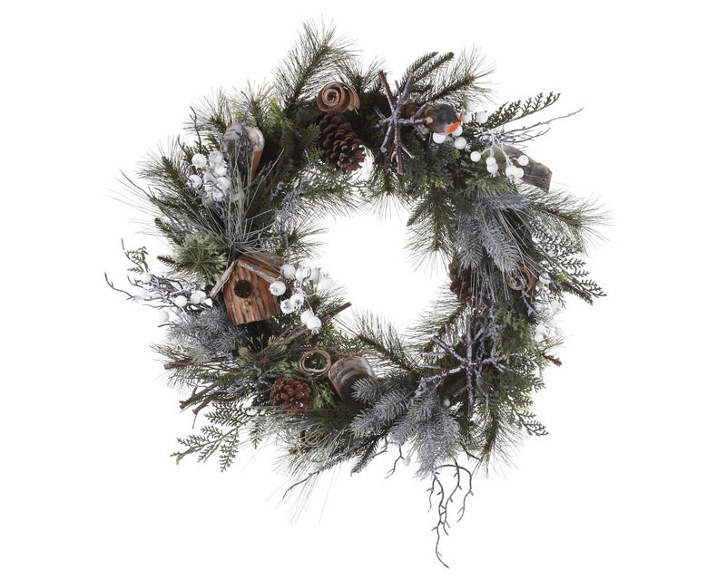 Deco Wreath Robin Birdhouse