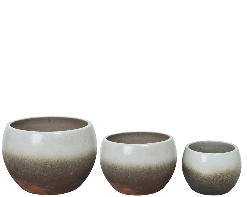 Luca Planter Common Pottery White/Black L