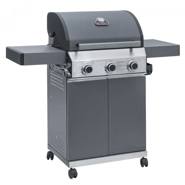 Grillstream 3 Burner Hybrid Gas and Charcoal Barbecue - Grey