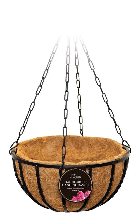 Hanging Basket Hand Forged c/w Liner 16" (40cm)