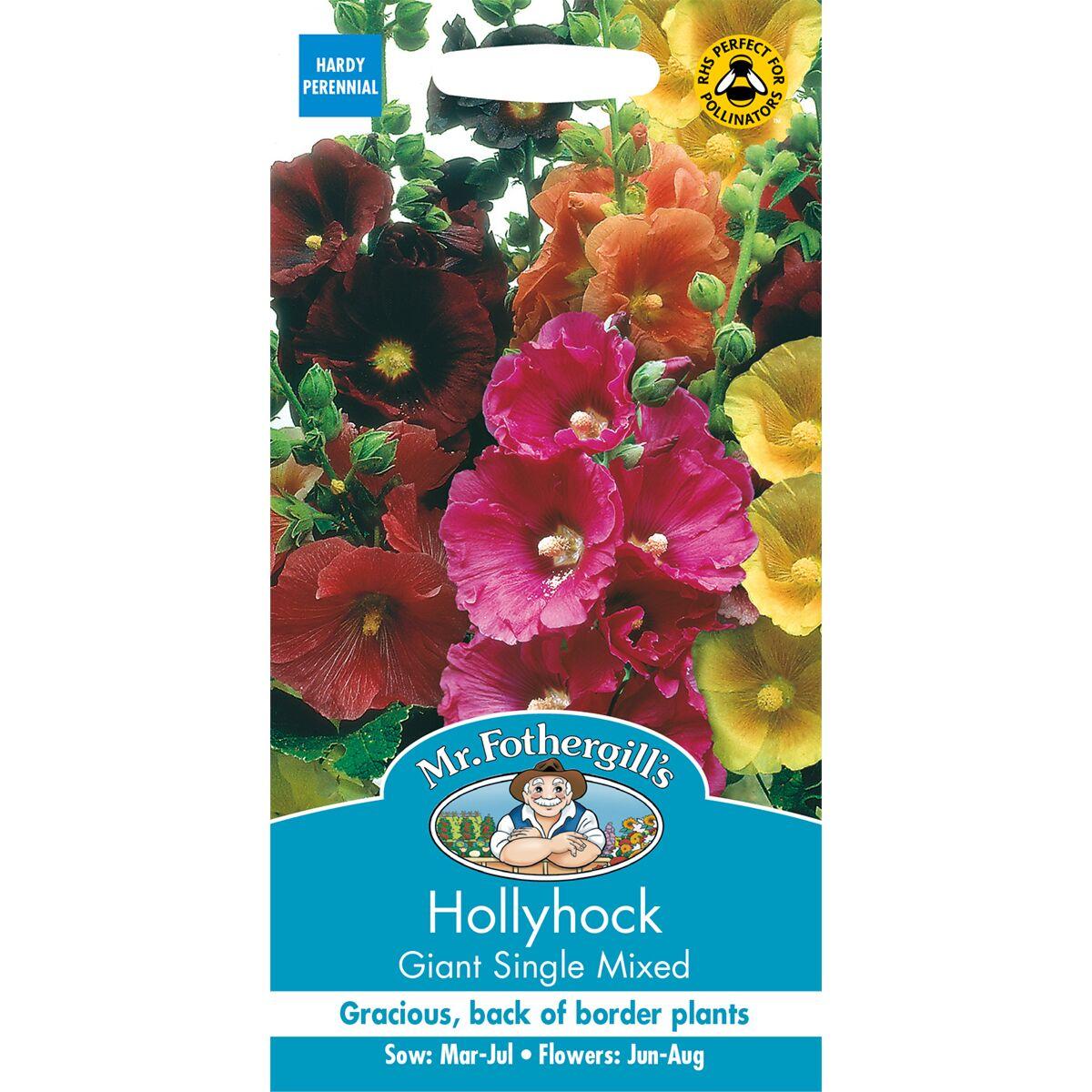 Hollyhock Giant Single Mixed