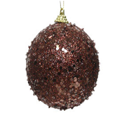 Bauble Foam with Glitter Brown 8cm