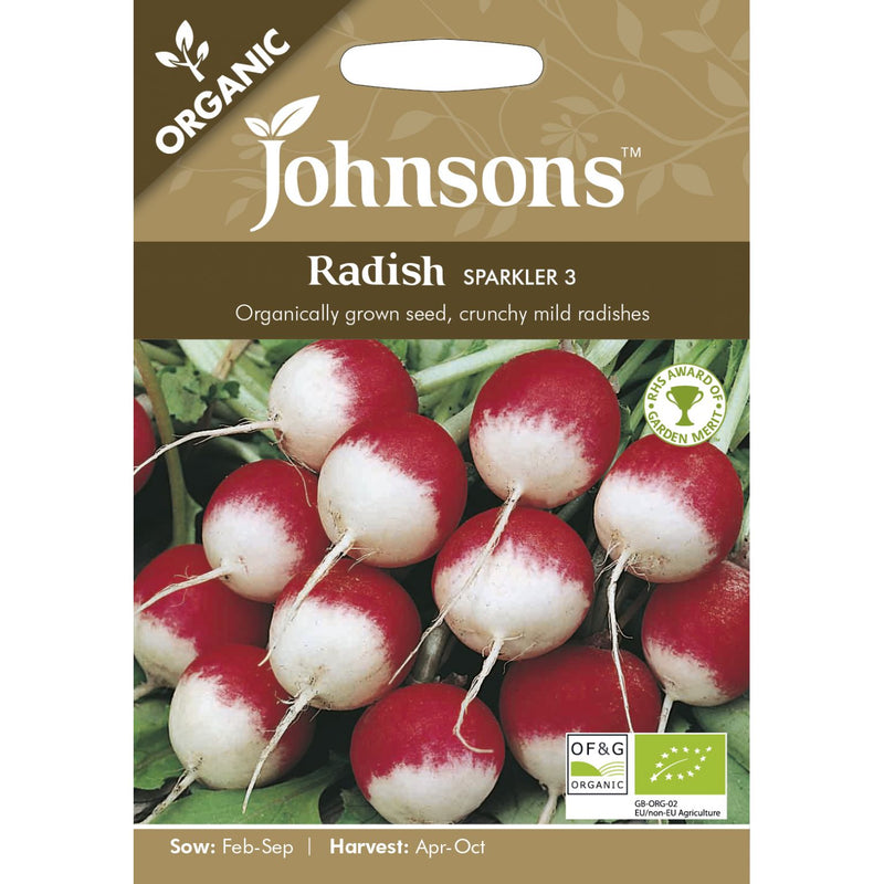 Radish Sparkler 3 Organic Seeds