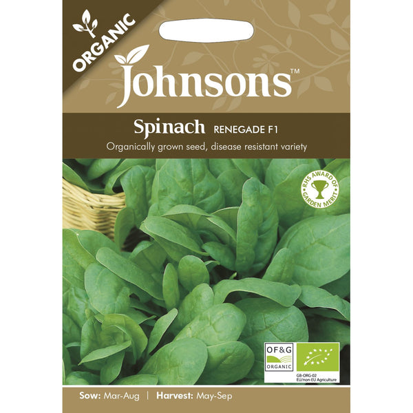 Spinach Renegade F1 Organic Seeds