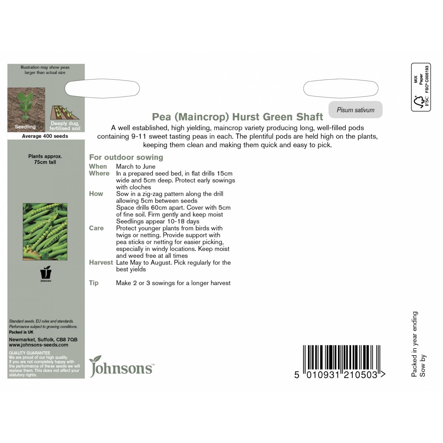 Pea Hurst Green Shaft Seeds