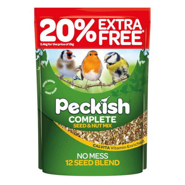 Peckish Complete No Mess Seed & Nut Mix 2kg + 20% Extra Free
