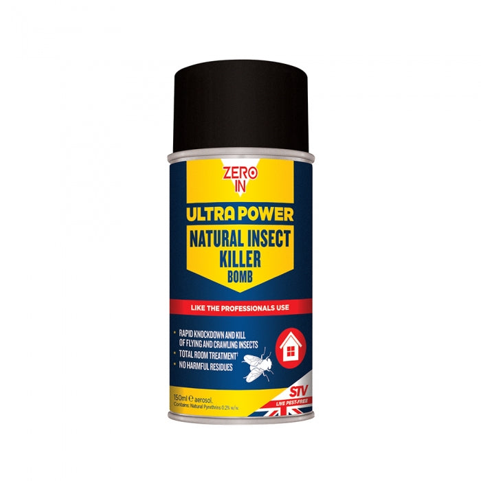 Natural Insect Killer Bomb Ultra Power Aerosol 150ml (2pk)