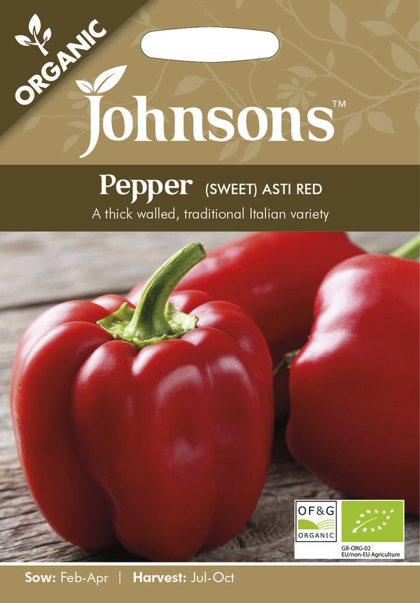 Pepper (Sweet) Asti Red Organic Seeds