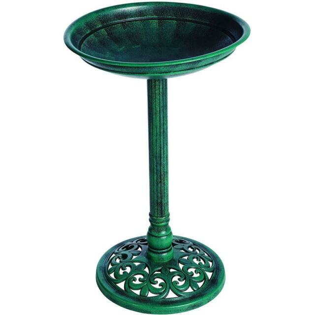 Bird Bath Verdigris Decorative Plastic 60cm