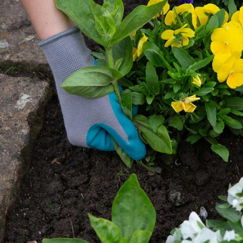 Weed Master Bamboo Ladies Gloves Small Teal | Cornwall Garden Shop | UK