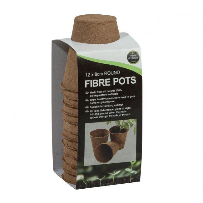 Fibre Pots Round 8cm (12)