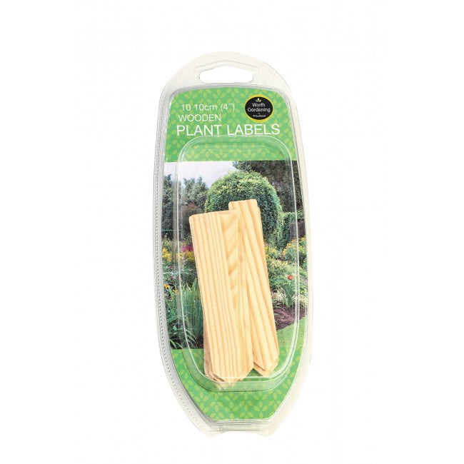 Plant Labels 4" (10cm) Wooden (10pk)
