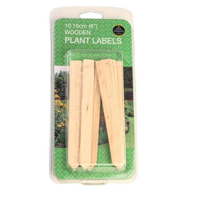 Plant Labels 6" (15cm) Wooden (10pk)
