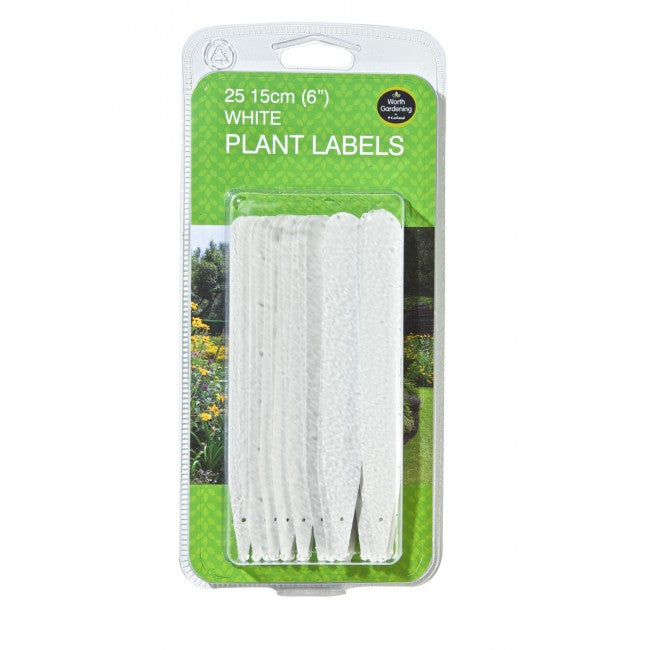 25 x 15cm (6") White Plant Labels