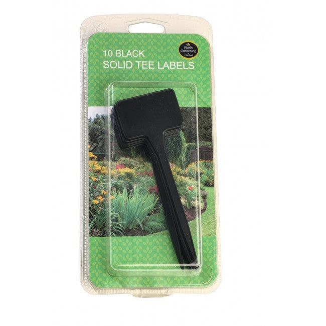 Plant Tee Labels Solid Black (10pk)
