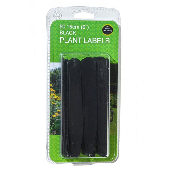 Plant Labels 6" (15cm) Black (50pk)