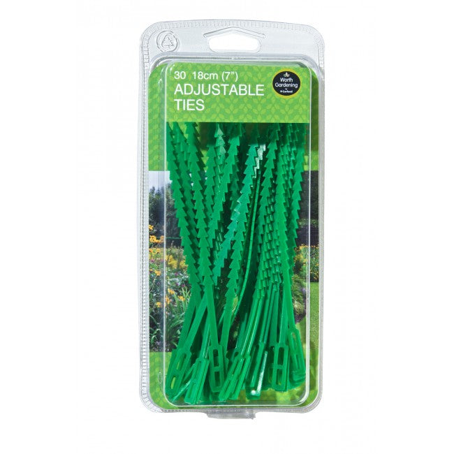 Ties Adjustable 7" (18cm) (30pk)