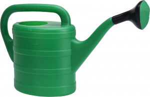 Watering Can 5 Litre GREEN Plastic with Rose