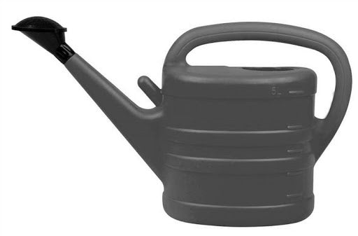 Watering Can 5 Litre Plastic BLACK with Rose